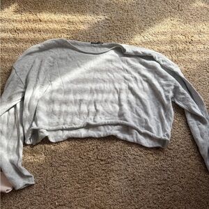 Brandy Melville Light Gray Long Sleeve Top